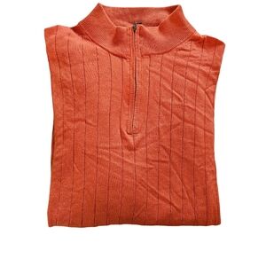 Men's Sweater with Classic Crew Neck Collar, Orange color